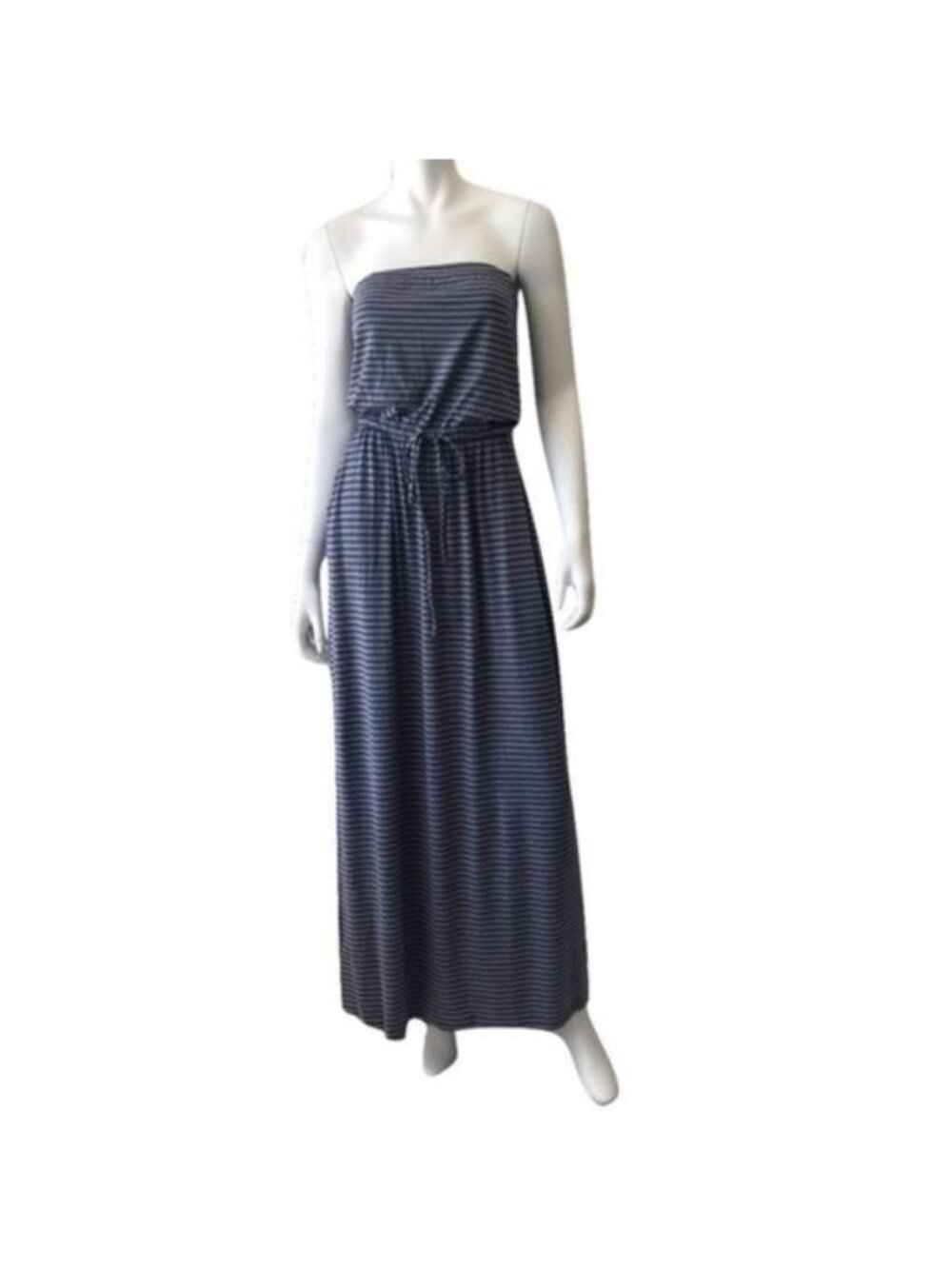 Cynthia Rowley Strapless Striped Maxi Dress